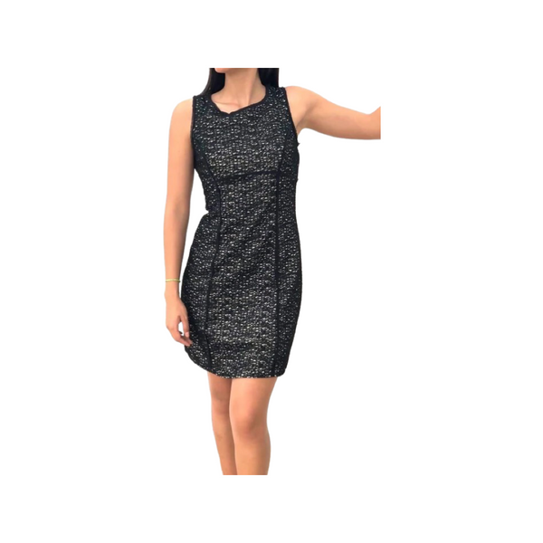 Vestido Max Studio Negro con Beige Talla S.