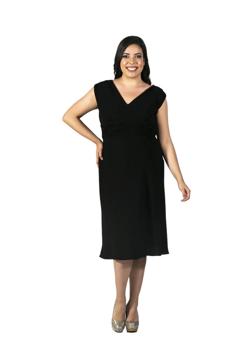 Vestido negro de cocktail talla 16