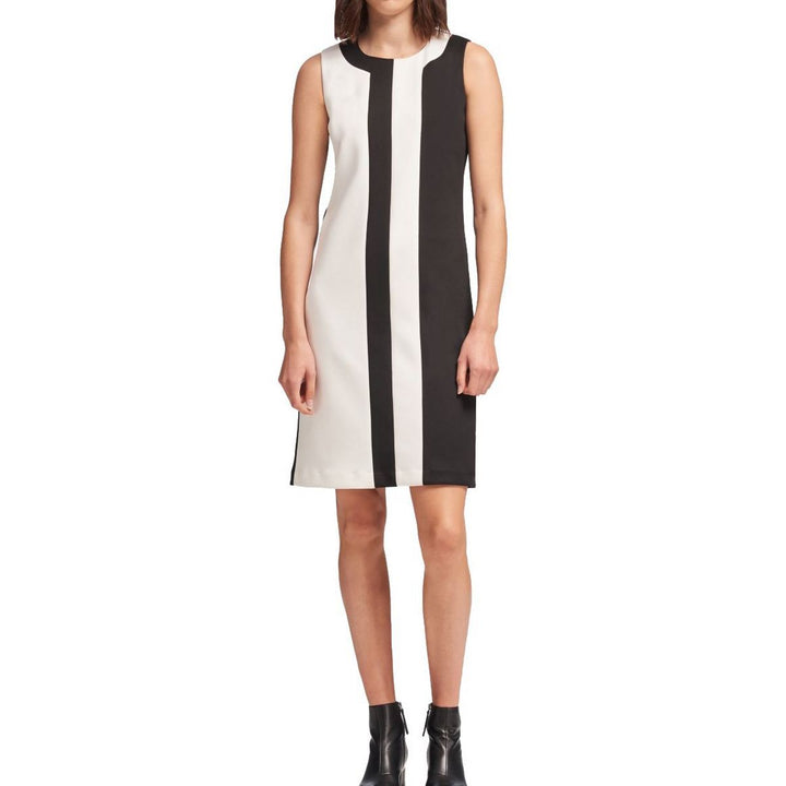 Vestido DKNY Blanco/Negro Talla S en Renta