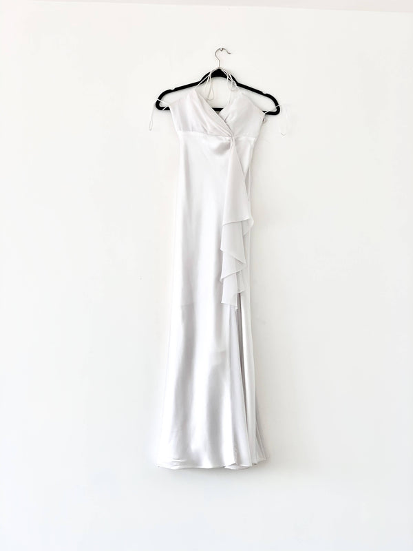 Vestido Blanco de Satín Talla XS en Venta