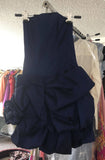 Vestido azul tornasol strapless