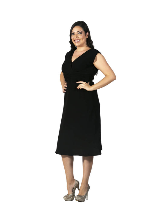 Vestido negro de cocktail talla 16